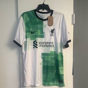 Nike Liverpool FC Green and White Soccer Shirt